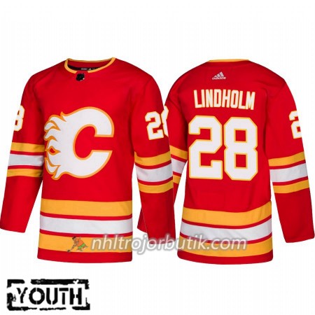 Barn Ishockey Calgary Flames Tröja Elias Lindholm 28 Alternate Adidas 2018-19 Authentic